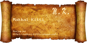 Makkai Kitti névjegykártya