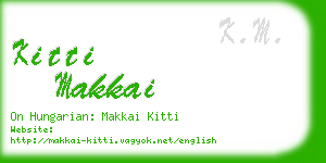 kitti makkai business card